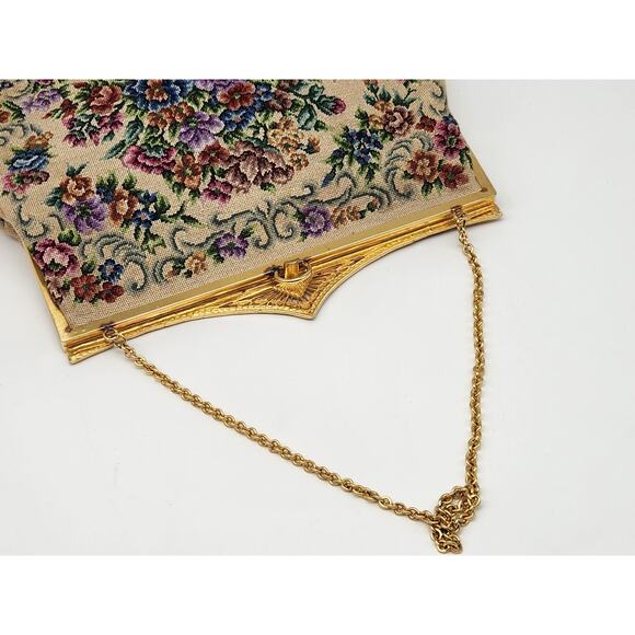 Vintage Walborg France Tapestry Embroidery Evening Handbag Purse - Picture 7 of 14